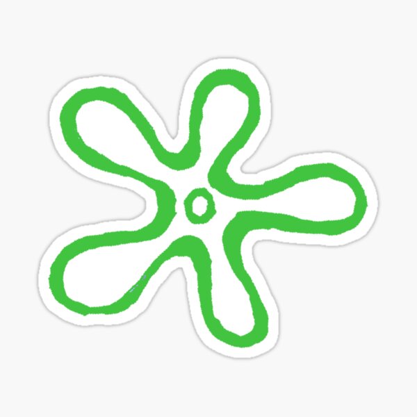 "Spongebob Sky Flower" Sticker by kkuehl8 Redbubble
