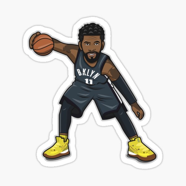 Kyrie Irving Cartoon Style Nets Sticker By Rayd3rd Redbubble