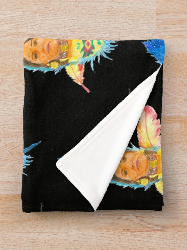 "Feather Spirit" Throw Blanket for Sale by Yenrab Redbubble
