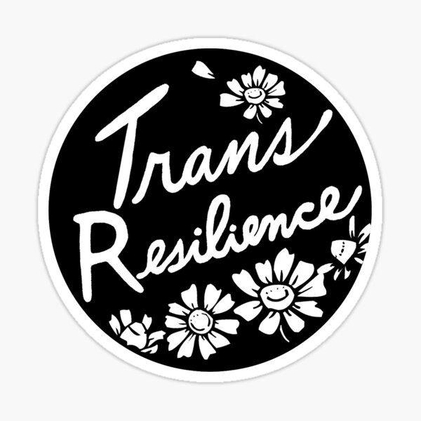 trans resilience | floral chamomile illustration Sticker