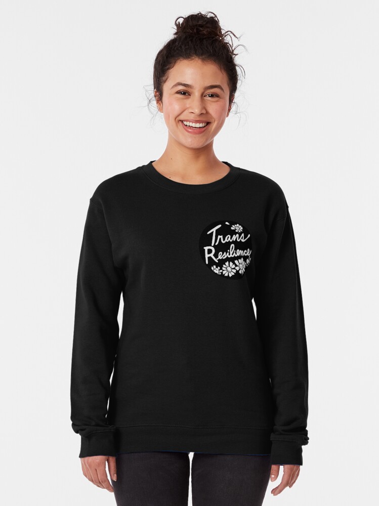 Alternate view of trans resilience | floral chamomile illustration Pullover Sweatshirt