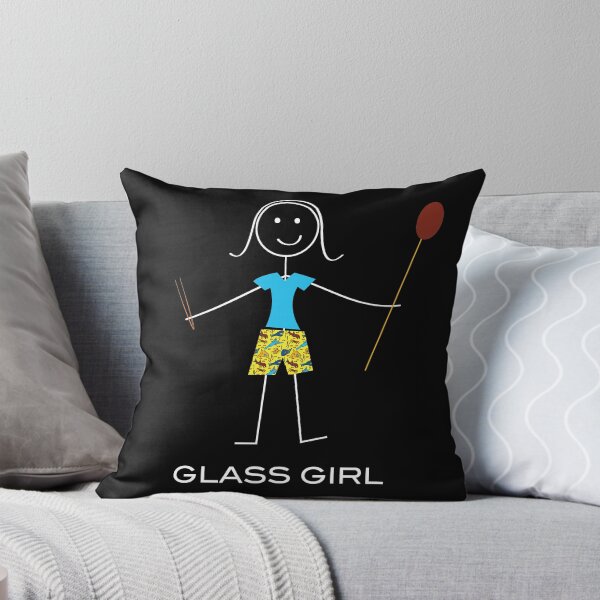 Item preview, Funny Women Glassblowing Illustrated Glass Girl Stick Figure designed and sold by whyitsme.