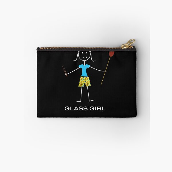 Item preview, Funny Women Glassblowing Illustrated Glass Girl Stick Figure designed and sold by whyitsme.