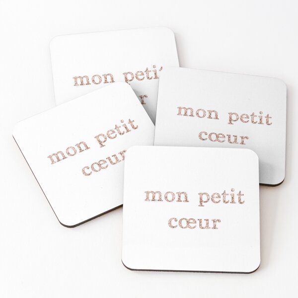 Aperçu de l'œuvre mon petit cœur - citation française créée et vendue par RoseAesthetic.