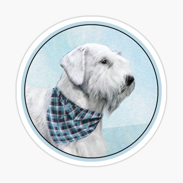 Sealyham Terrier Painting - Cute Original Dog Art Sticker