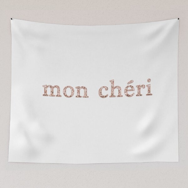 Item preview, Mon chéri- French quote designed and sold by RoseAesthetic.