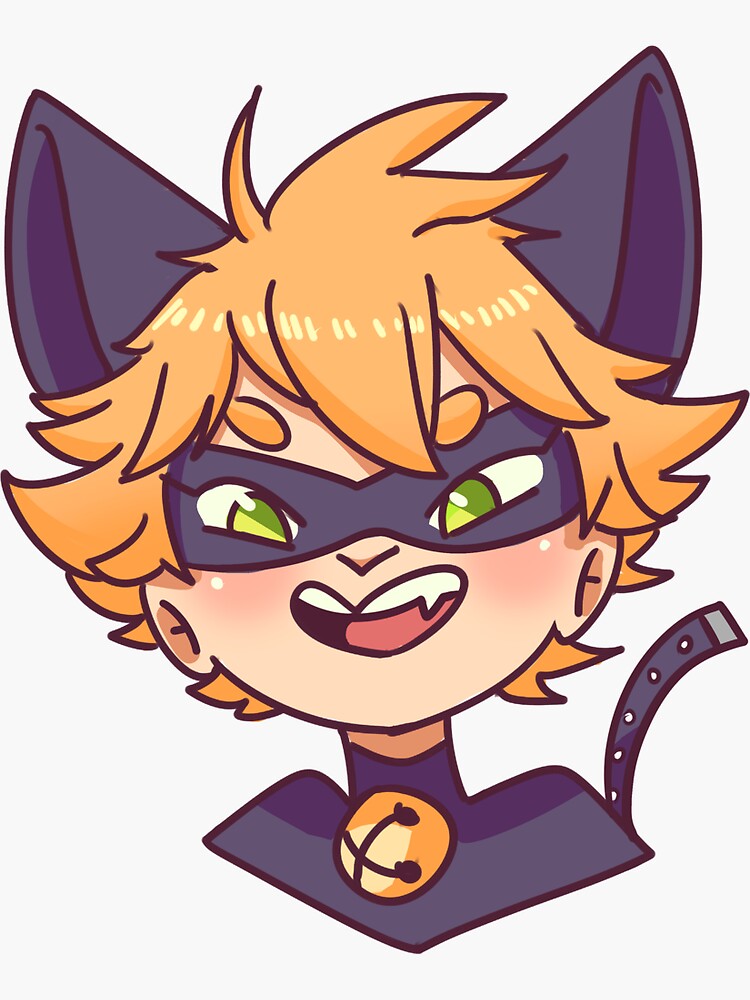 Chat Noir Sticker By Gunningtwice Redbubble