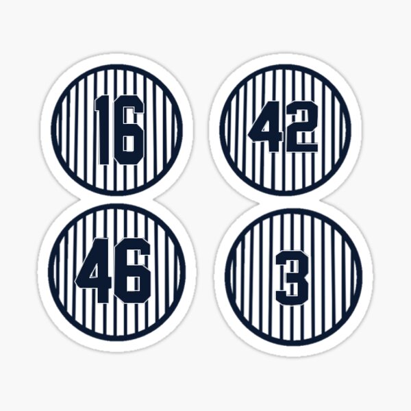 Baseball - Yankees Retired Numbers - Mariano Rivera Sticker for