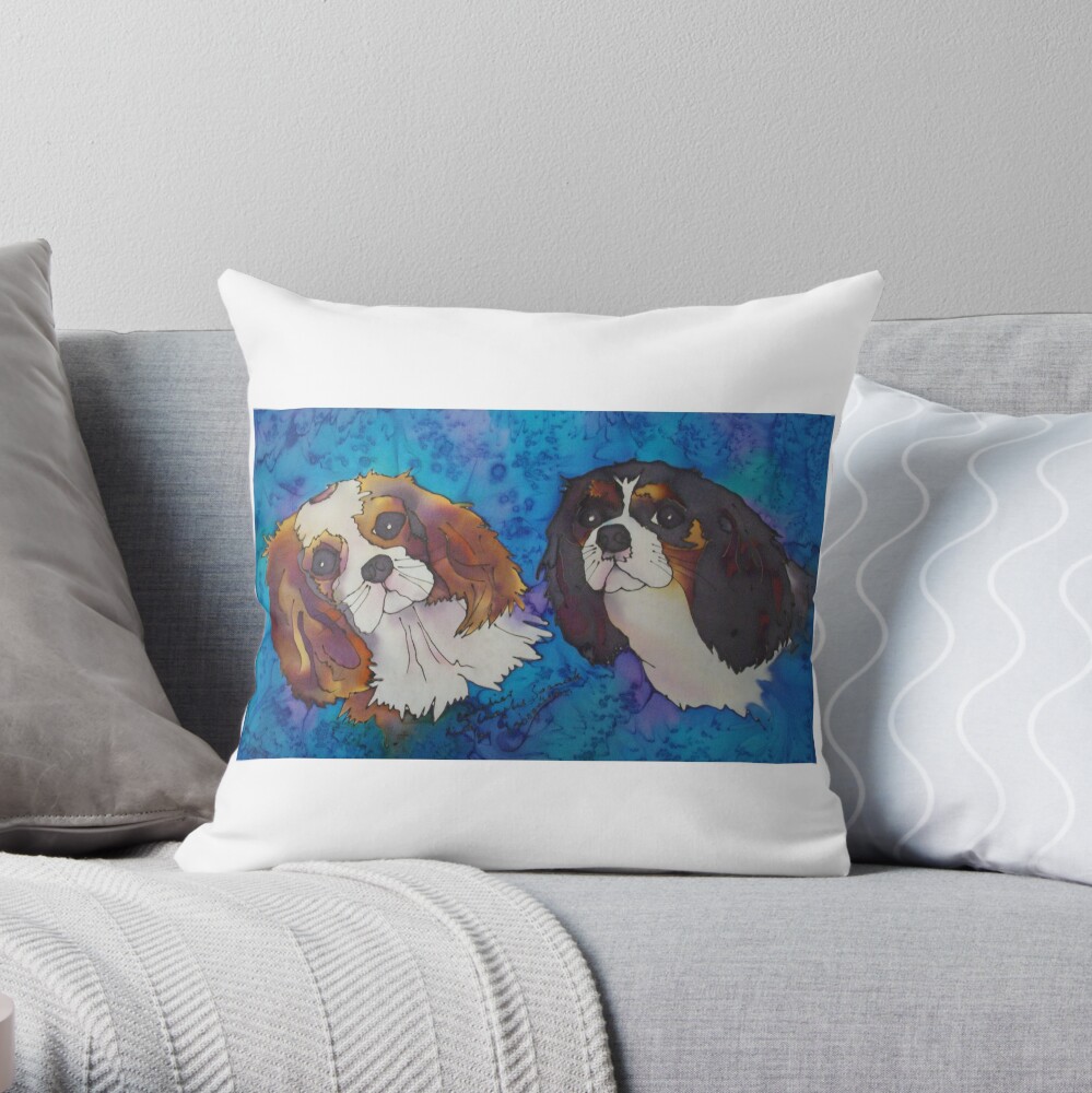 Cavalier King Charles Spaniels Throw Pillow