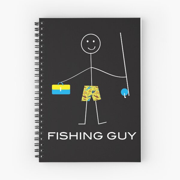 Item preview, Funny Fishing Guy Illustrated Stick Man Fisherman designed and sold by whyitsme.