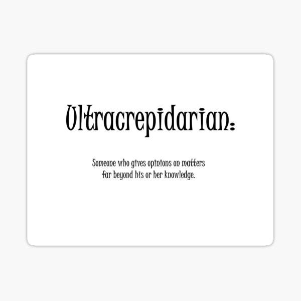 Item preview, Definition of Ultracrepidarian designed and sold by WiccaFairy.