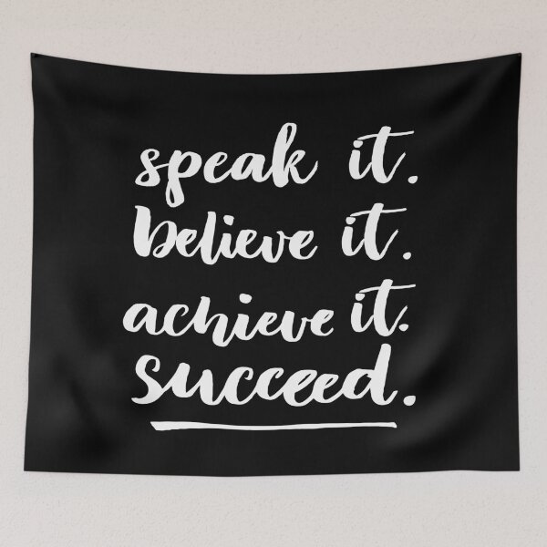 Item preview, Speak It Believe It Achieve It Succeed Startup Inspirational Quote designed and sold by ProjectX23.