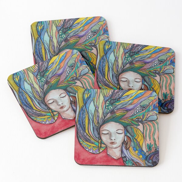 Item preview, Mujer soñando designed and sold by BigPaperSky.