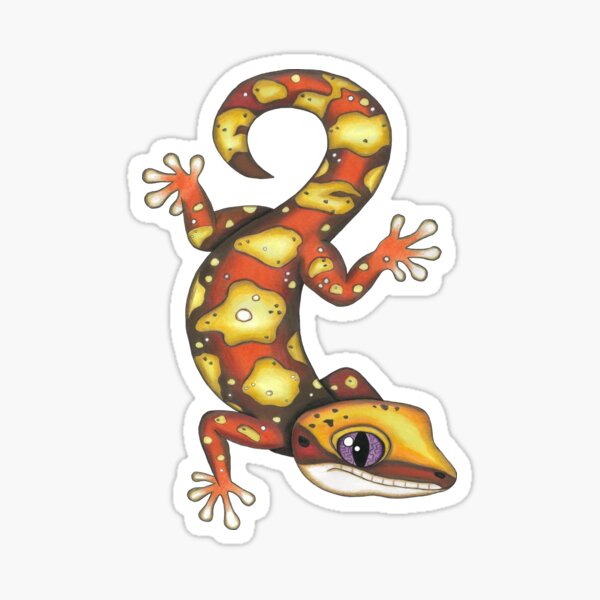 Yellow-snouted Gecko Sticker