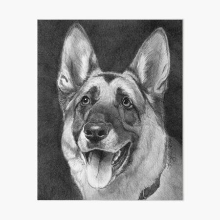 German Shepherd Art Print with Angel PRINT Pet Loss Remembrance Memorial Gift Guardian Angel Art 8 X 10