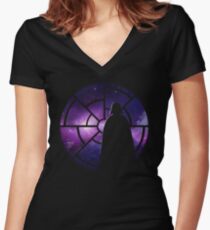 SLEEPLESS NIGHT Women's Fitted V-Neck T-Shirt