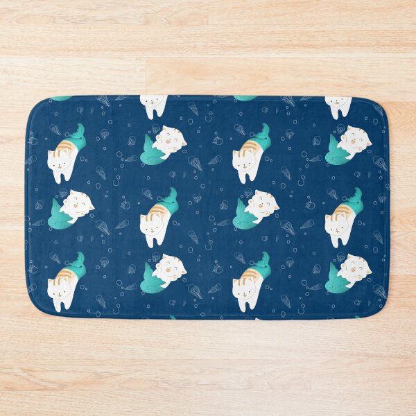 Item preview, Mermaid Cats - Sea Cat Swimming Underwater Adorable Cats Design & Pattern designed and sold by MysteriousJ.