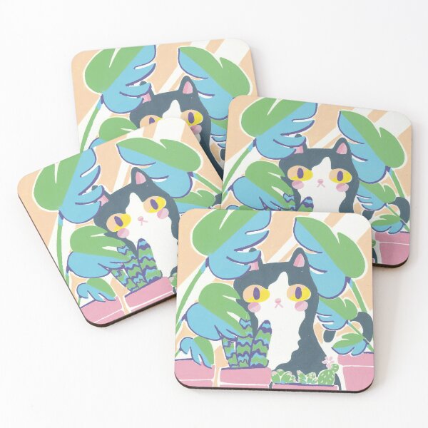 Item preview, Cat with Plants designed and sold by Gabrielle Kash.