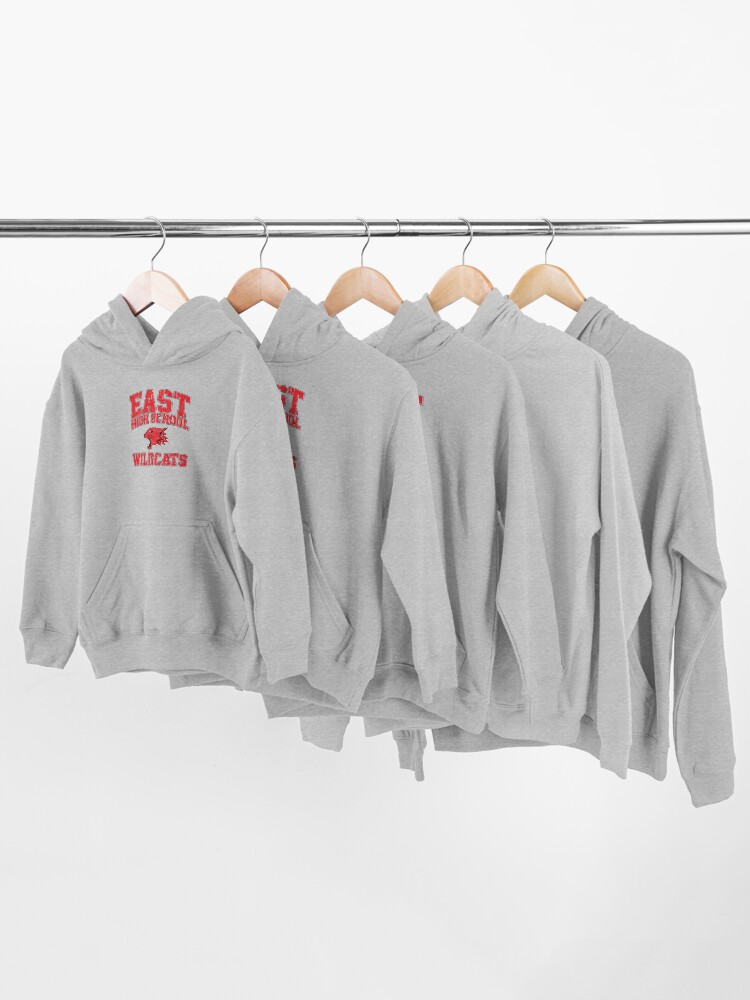 Alternate view of East High School Wildcats (Variant) Kids Pullover Hoodie