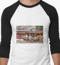 Street fruit market near Maungu, KENYA Men's Baseball ¾ T-Shirt