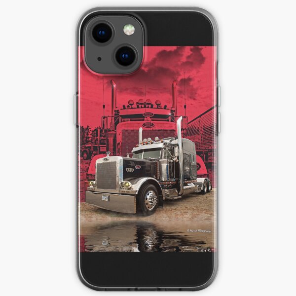 Peterbilt mit rotem Peterbilt Hintergrund iPhone Flexible Hülle