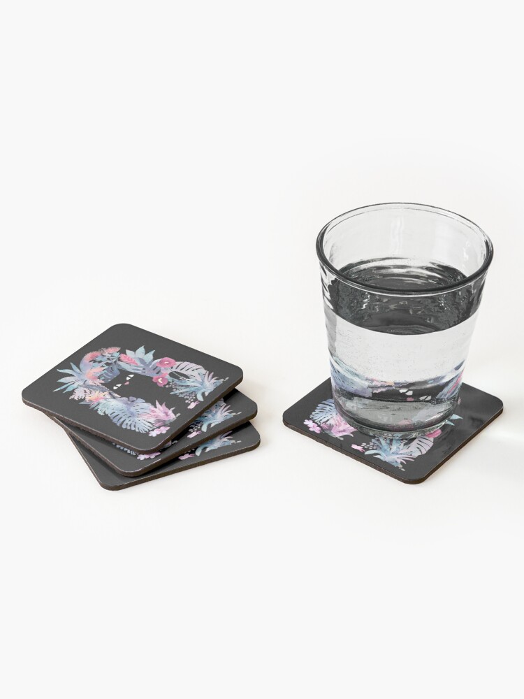 Alternate view of Popoki (Pastel Black Velvet) Coasters (Set of 4)