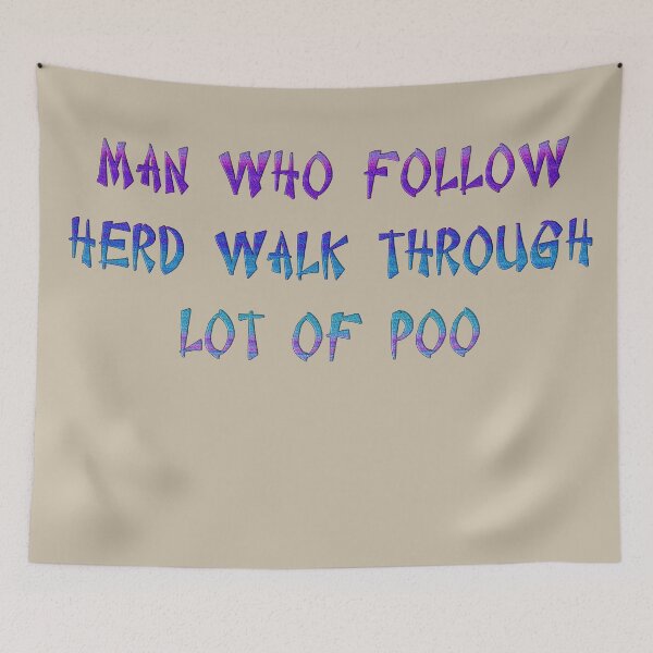Item preview,  Man who follow herd walk through lot of poo. designed and sold by Squirrox.