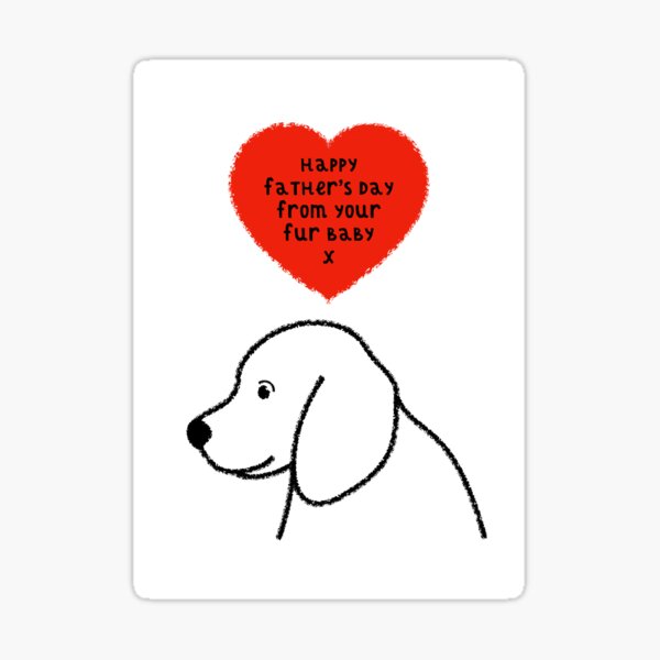 Happy Father's Day From The Dog Sticker