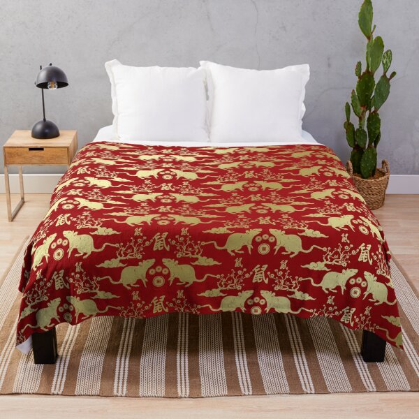 Item preview, Chinese New Year of The Rat Pattern - Red and Gold designed and sold by k9printart.