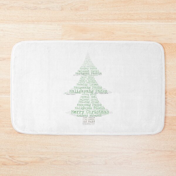 Item preview, merry christmas in different languages word cloud christmas tree designed and sold by atevern.