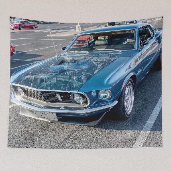 Item preview, Misted Bonnet Ford Mustang in blue designed and sold by Cars around Adelaide.