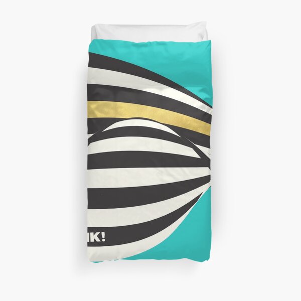 THINK! – Wavy Stripes on Luxury Blue Duvet Cover
