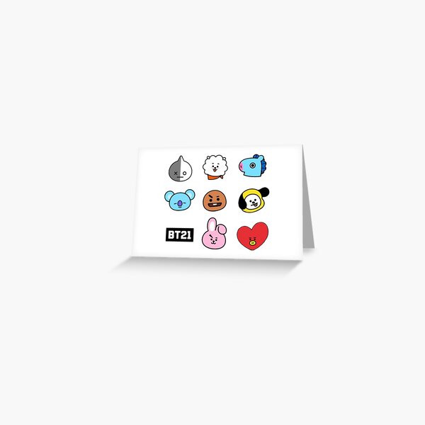 Cute BT21 Greeting Card