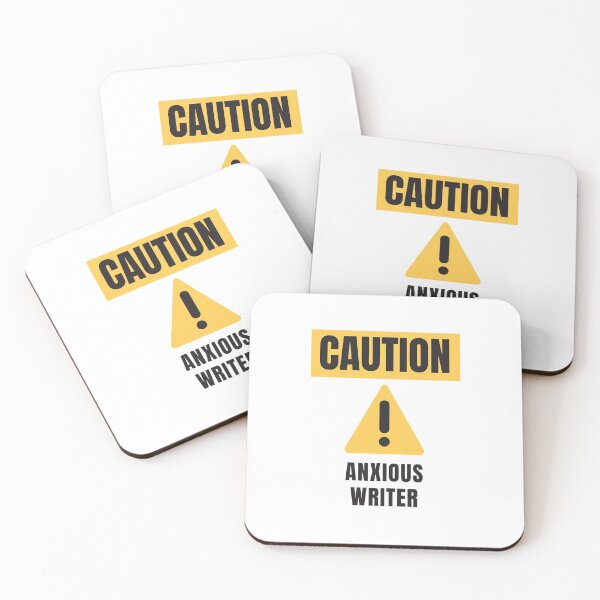 Item preview, Caution Writer Anxiety Awkward Cute Funny Happy Writing Book Reading Sarcastic Birthday Idea designed and sold by EpsilonEridani.