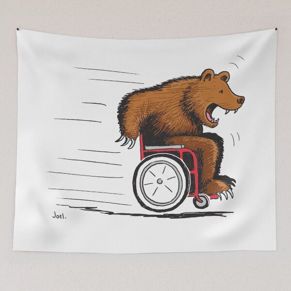 Item preview, Bear in a wheelchair designed and sold by Joel Tarling.