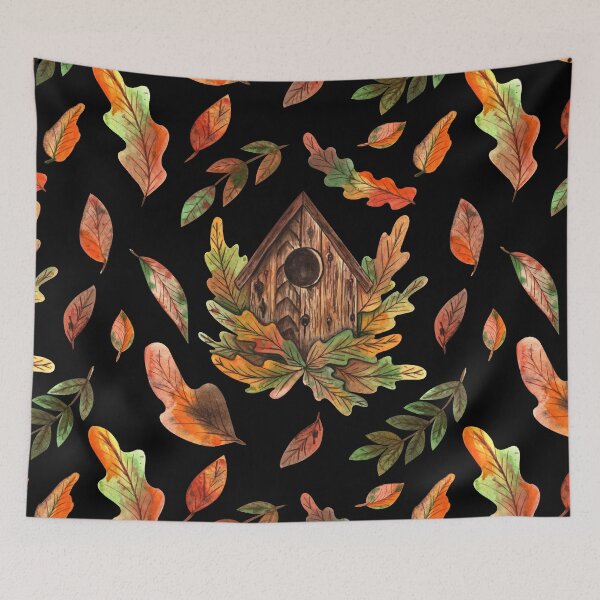Item preview, Hello autumn birdhouse pattern designed and sold by wolfgangrainer.