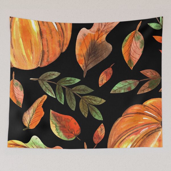 Item preview, Hello autumn pumpkin leaf pattern designed and sold by wolfgangrainer.