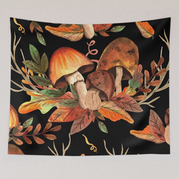 Item preview, Hello autumn mushroom pattern designed and sold by wolfgangrainer.