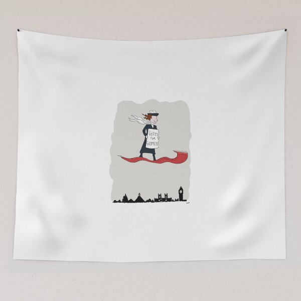 Item preview, A suffragette on a flying carpet designed and sold by Joel Tarling.
