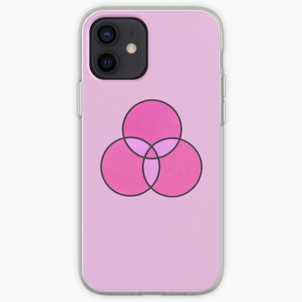 Pink circle pattern iPhone Soft Case