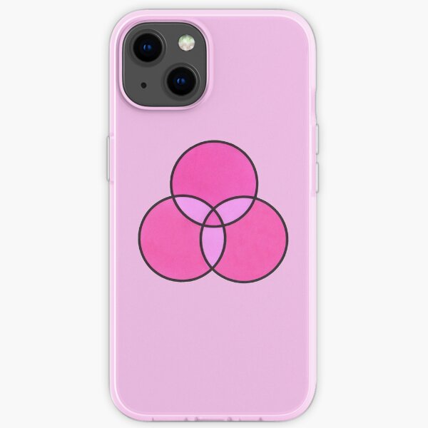Pink circle pattern iPhone Soft Case