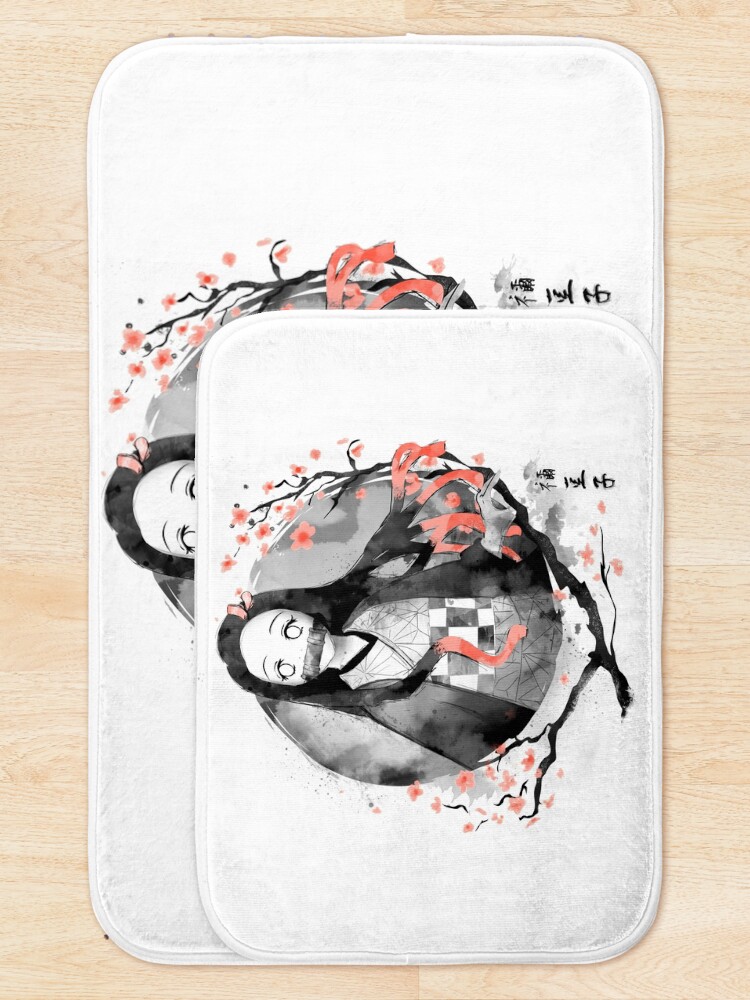 Alternate view of Nezuko Ink Bath Mat
