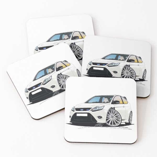 Item preview, Ford Focus RS (Mk2) White designed and sold by Yeomans Cartoons.