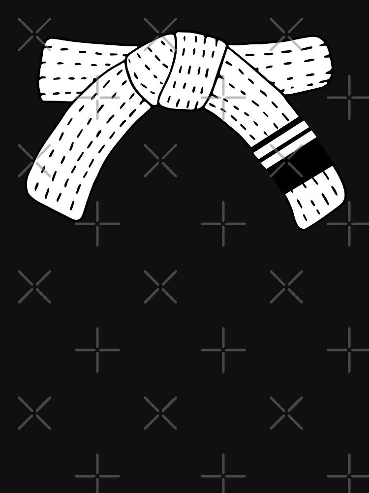 "Brazilian Jiu Jitsu (BJJ) White Belt Two Stripe" Tshirt by