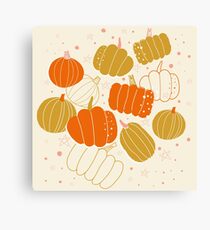 Halloween Cute Pumpkins Canvas Print
