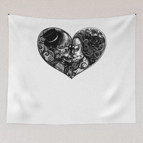 Item preview, Dia de Muertos Kiss and LoveI Skeleton & Gothic designed and sold by ChrisFeil.