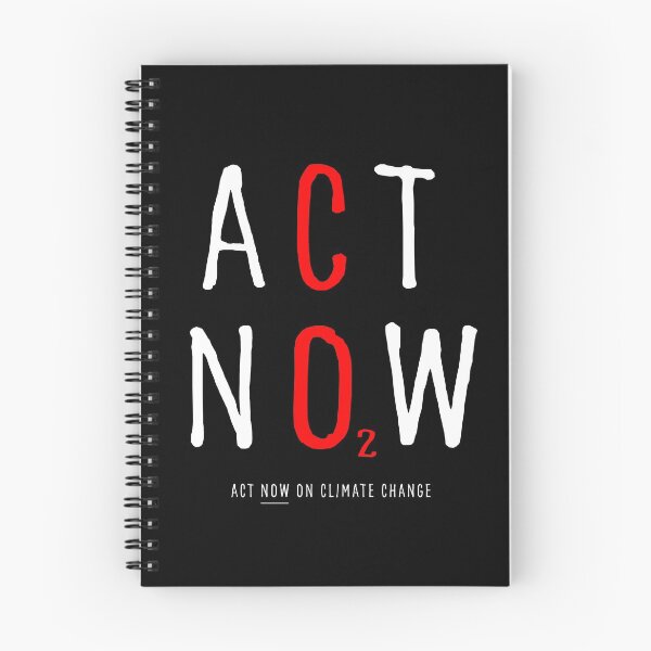 Item preview, ACT NOW ON CO2: The Original (White & Red Hand-drawn Text) on Black designed and sold by Day Chapman.