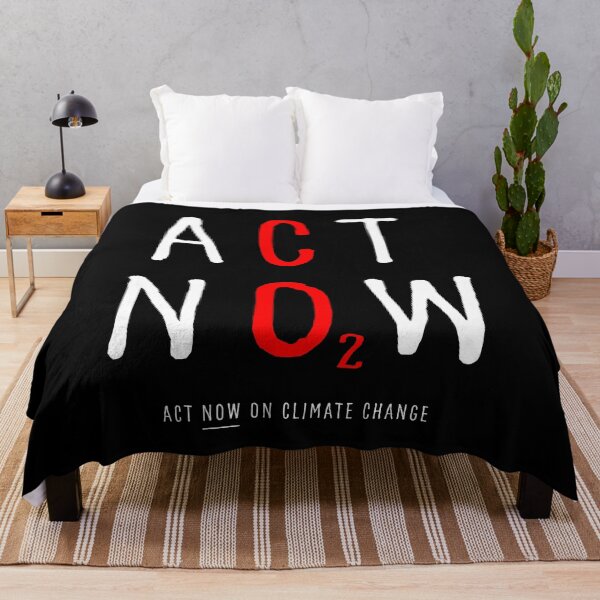 Item preview, ACT NOW ON CO2: The Original (White & Red Hand-drawn Text) on Black designed and sold by Day Chapman.