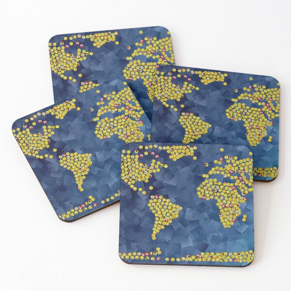 Item preview, The Emoji World Map designed and sold by FantasySkyArt.