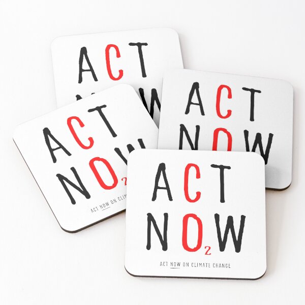 Item preview, ACT NOW ON CO2: The Original (Black & Red Hand-drawn Text) on White designed and sold by Day Chapman.